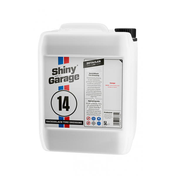 Shiny Garage Back2Black polymer tire dressing 5l - oživovač pneu s obsahom SiO2